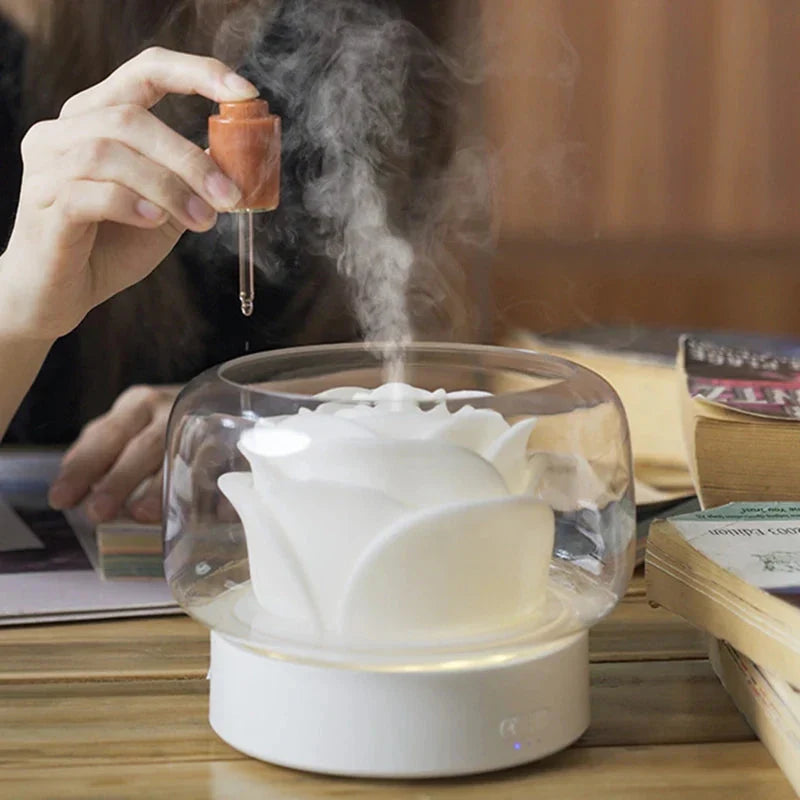 Aromatherapy Humidifier - Elegant Ultrasonic Diffuser with Led & Scented Oil Function