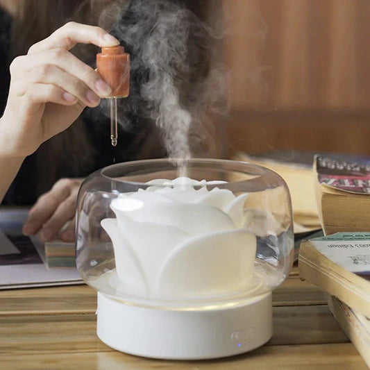 Aromatherapy Humidifier - Elegant Ultrasonic Diffuser with Led & Scented Oil Function