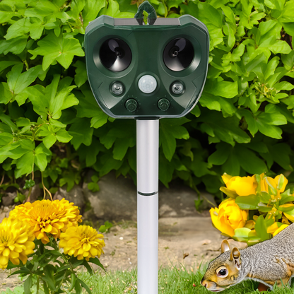 Effective Pest Repellent - Solar Ultrasonic Animal Repellent for Garden