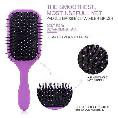 4-Piece Detangling Hairbrush Set