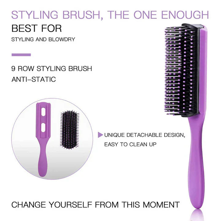 4-Piece Detangling Hairbrush Set