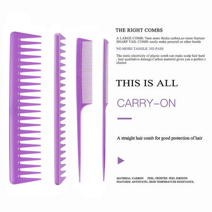 4-Piece Detangling Hairbrush Set