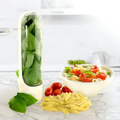 Airtight Herb Container For Longer Freshness And Space - Saving Storage