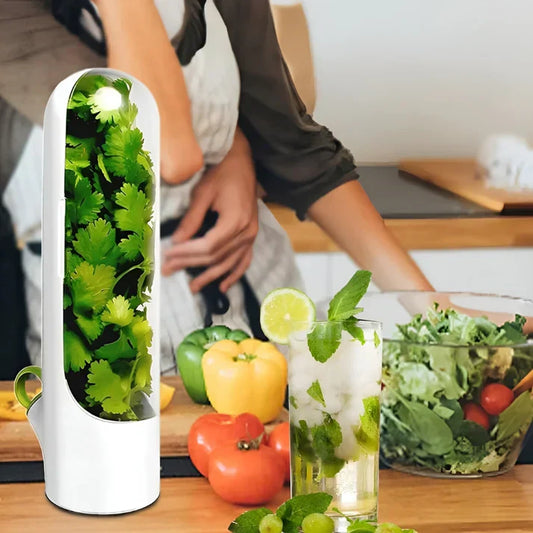 Airtight Herb Container For Longer Freshness And Space - Saving Storage