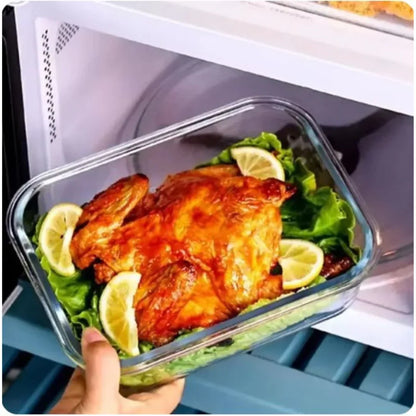 Glass Food Storage Jar Set - Airtight Storage Containers With Lid For Kitchen And Meal Prep