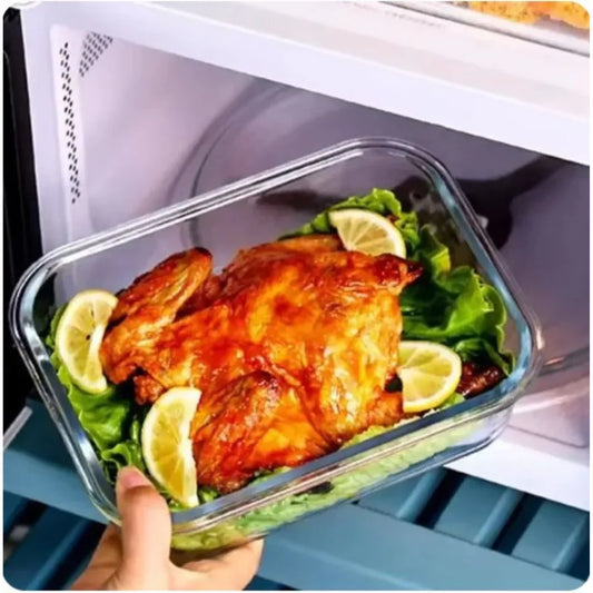 Glass Food Storage Jar Set - Airtight Storage Containers With Lid For Kitchen And Meal Prep