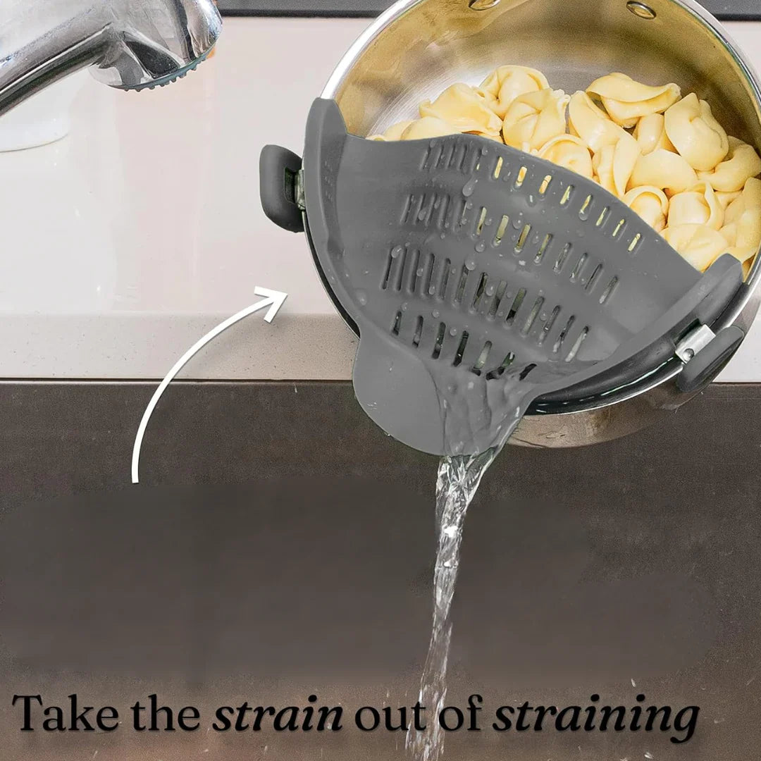Silicone Strainer With Clip - Heat - Resistant Drip Tray For Food
