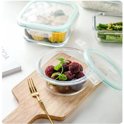 Glass Food Storage Jar Set - Airtight Storage Containers With Lid For Kitchen And Meal Prep