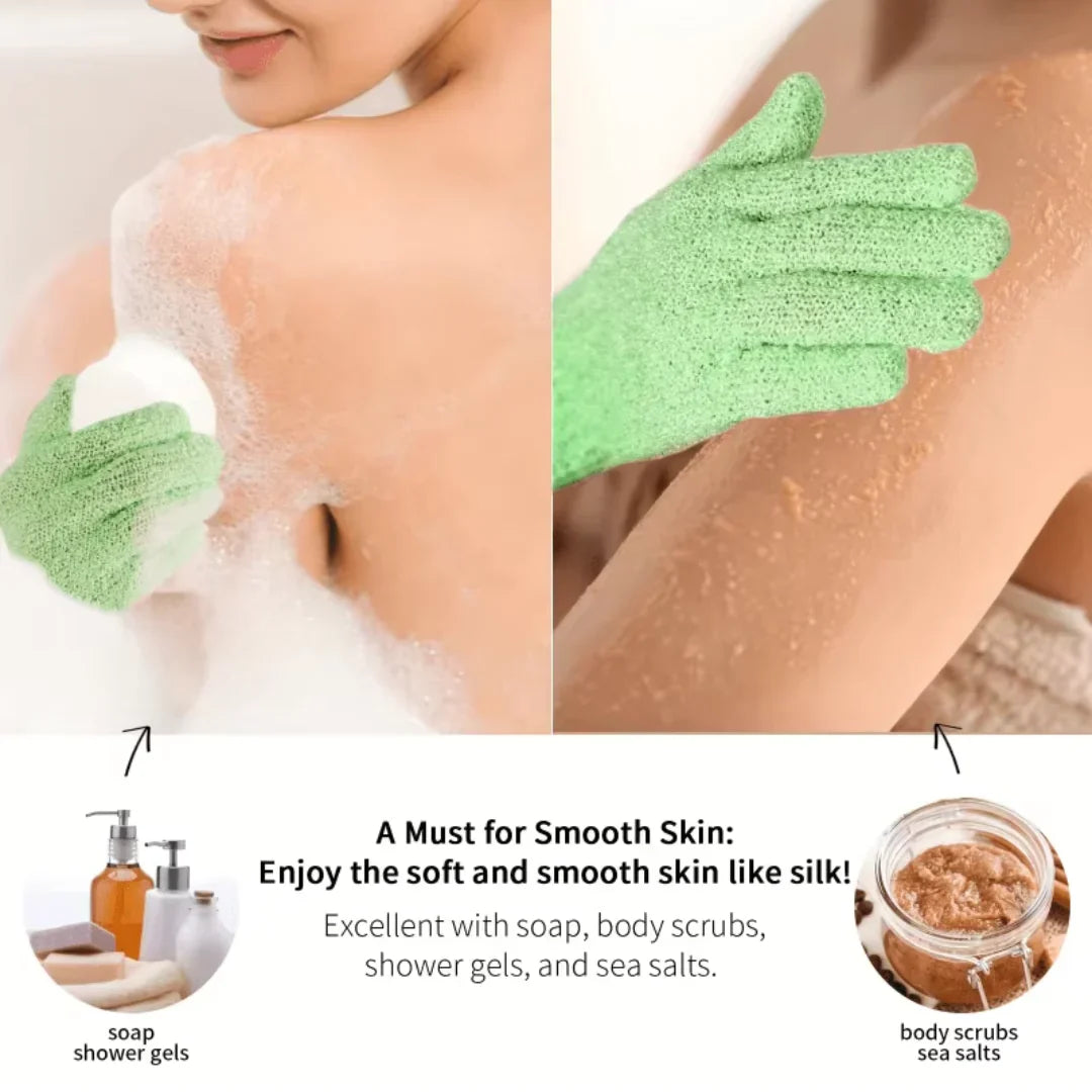 Exfoliating Bath Gloves – Set of 2