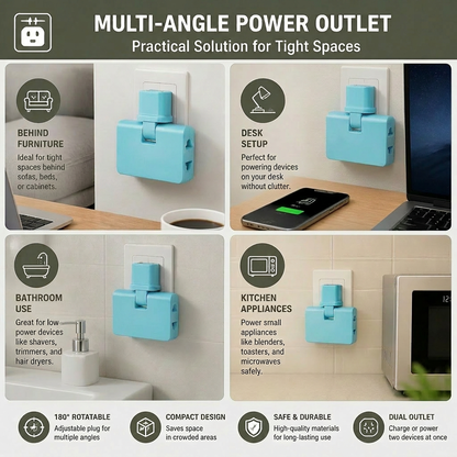 Multi-Angle Power Outlet – Practical Solution for Tight Spaces