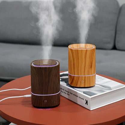 Ultrasonic Humidifier with Wooden Look - Quiet Aroma Diffuser with Led & Automatic Switch - Off