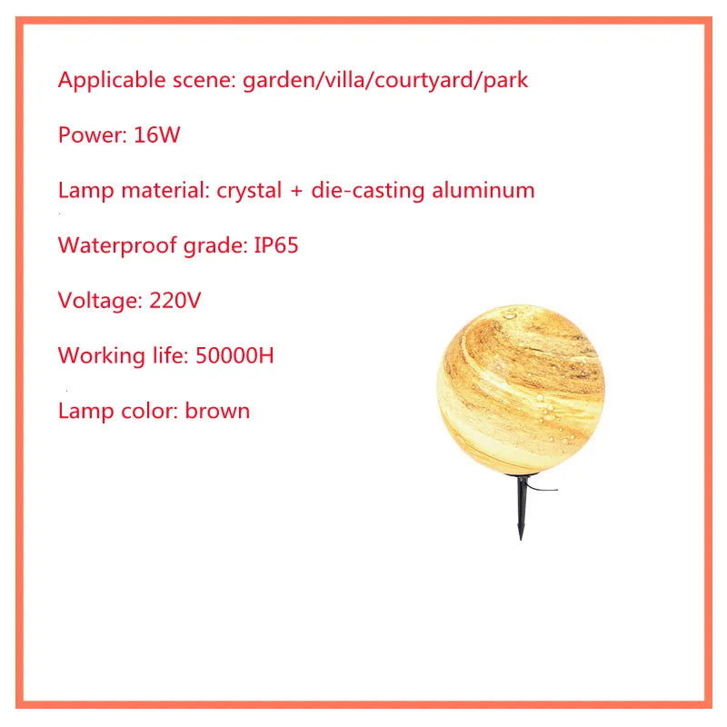 Solar Lawn Light - Led Garden Globe Outdoor Light  Weatherproof For Garden  Patio