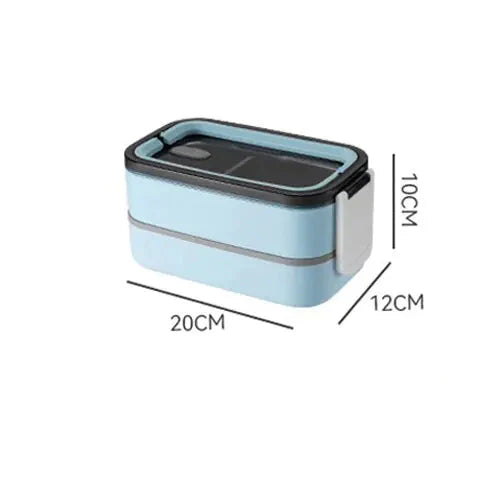 2 - Layer Stainless Steel Bento Lunch Box with Lid