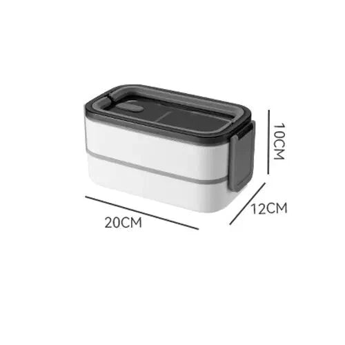 2 - Layer Stainless Steel Bento Lunch Box with Lid