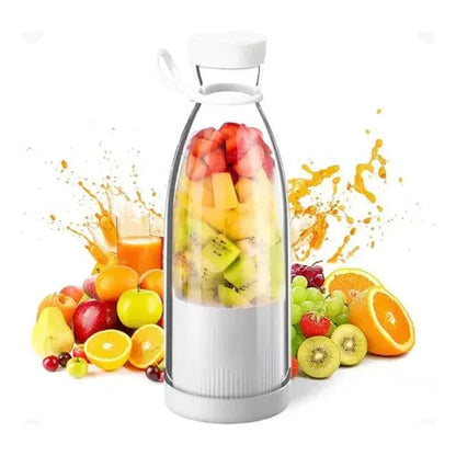 Compact Portable Smoothie Blender with Fruit Container and Drinking Cap