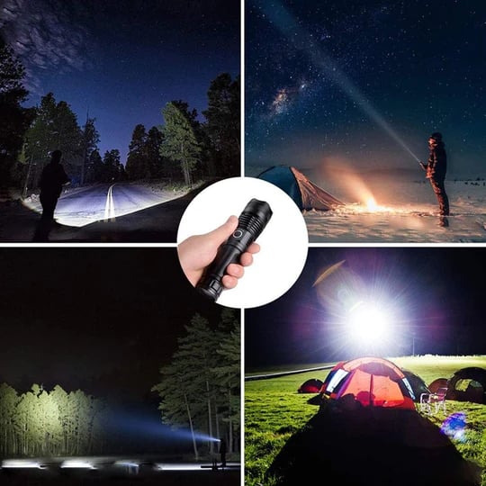 Tactical Torch - Led Torch with Zoom & Powerbank Function