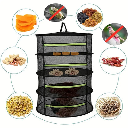 Foldable Drying Basket For Fruit  Vegetables And Herbs - Multi - Level Mesh Shelf For Quick Drying Process
