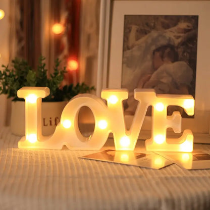 Led Letters  Numbers And Symbols - Illuminated Decorations With Warm White Light For Parties And Living Spaces