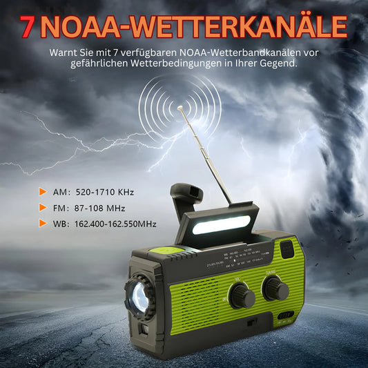 Portable Emergency Radio With Solar Energy - 5 Power Sources For Maximum Reliability