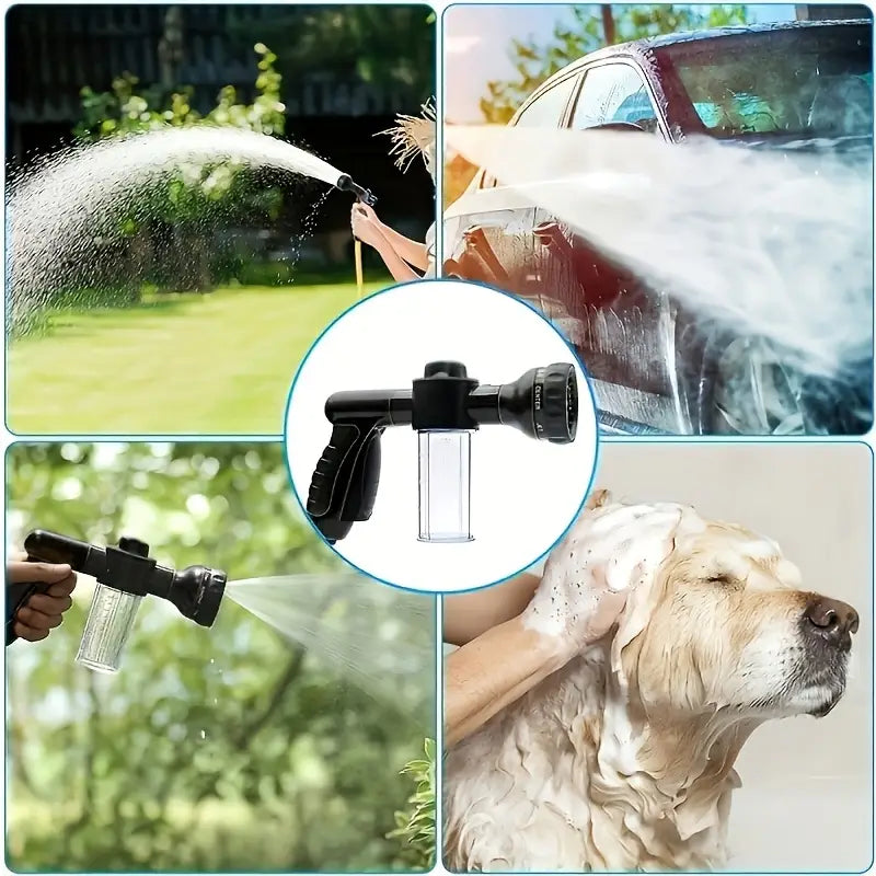 Multifunctional Car Wash Gun - Spray Gun with Microfibre Attachment for Thorough Cleaning