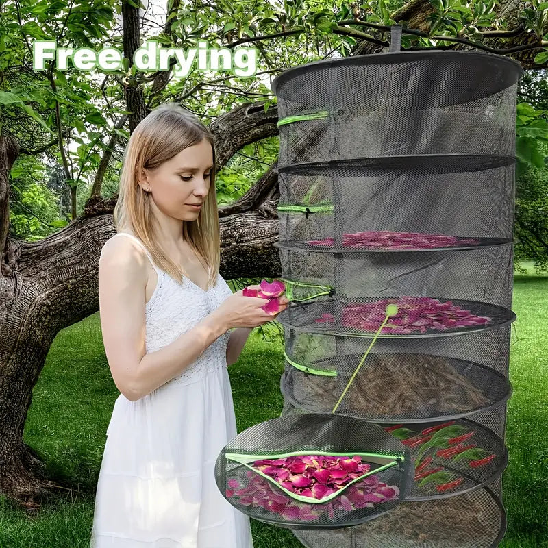 Foldable Drying Basket For Fruit  Vegetables And Herbs - Multi - Level Mesh Shelf For Quick Drying Process