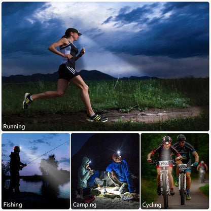 Robust Waterproof Led Headlamp With Zoom And Rechargeable Battery