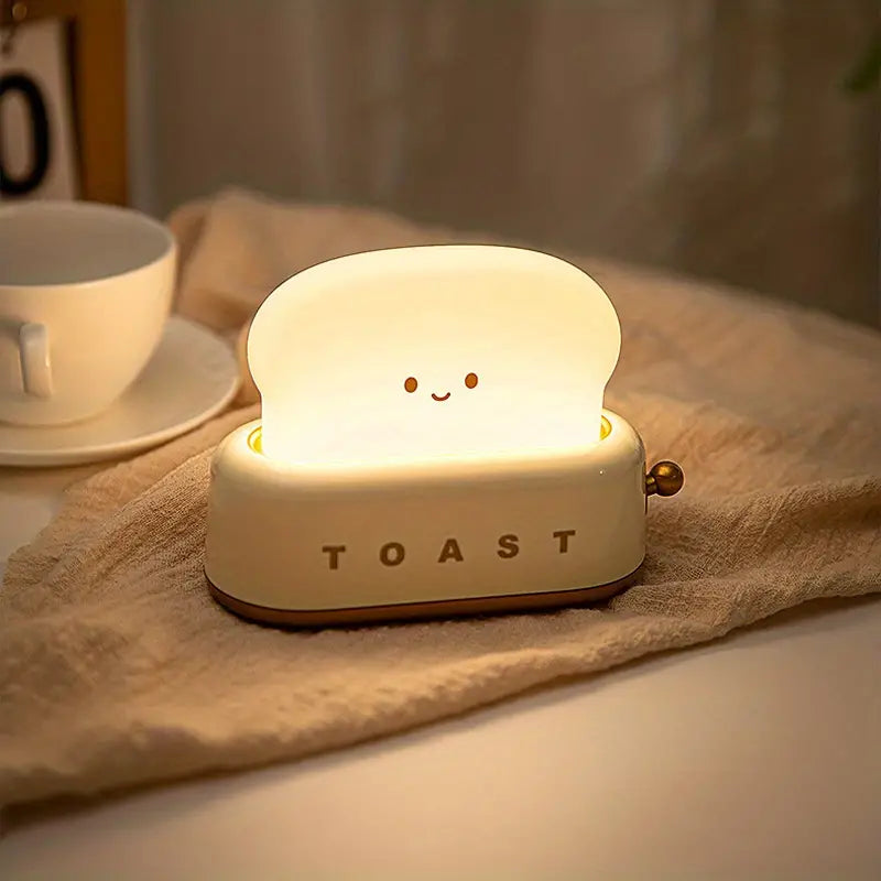 Shadowy Bedside Lamp - Kawaii Toast LED Lamp For Cosy Lighting