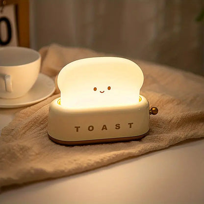 Shadowy Bedside Lamp - Kawaii Toast LED Lamp For Cosy Lighting