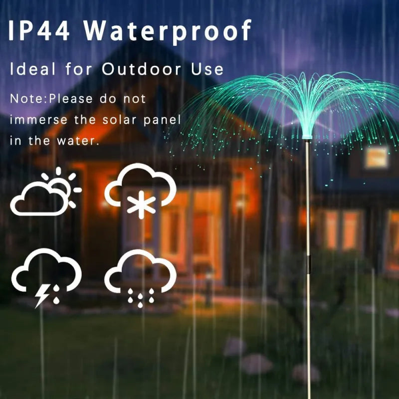 Solar Garden Light With Colour Change - LED Lawn Light For Garden & Patio, Firework Design