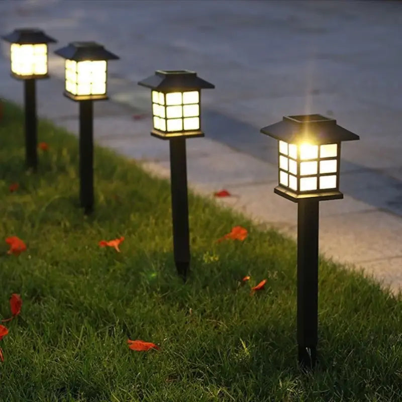 Lantern - Style Solar Garden Lights - Waterproof Led Path Lighting For Outdoor Areas