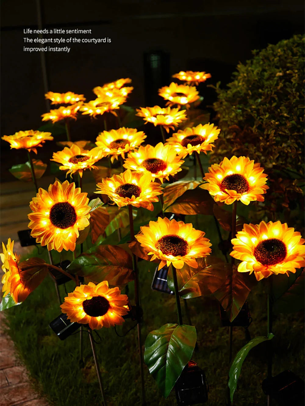 Waterproof Solar Sunflower Lamp for Garden & Patio