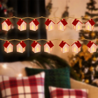 Led Christmas Houses Made Of Wood With Festive Lighting