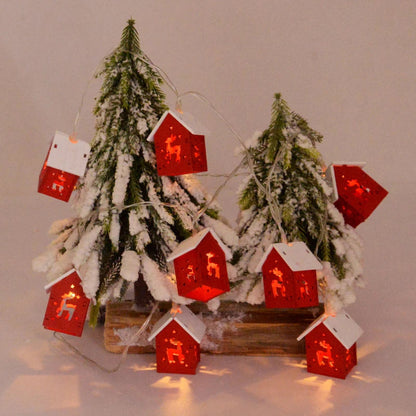 Led Christmas Houses Made Of Wood With Festive Lighting