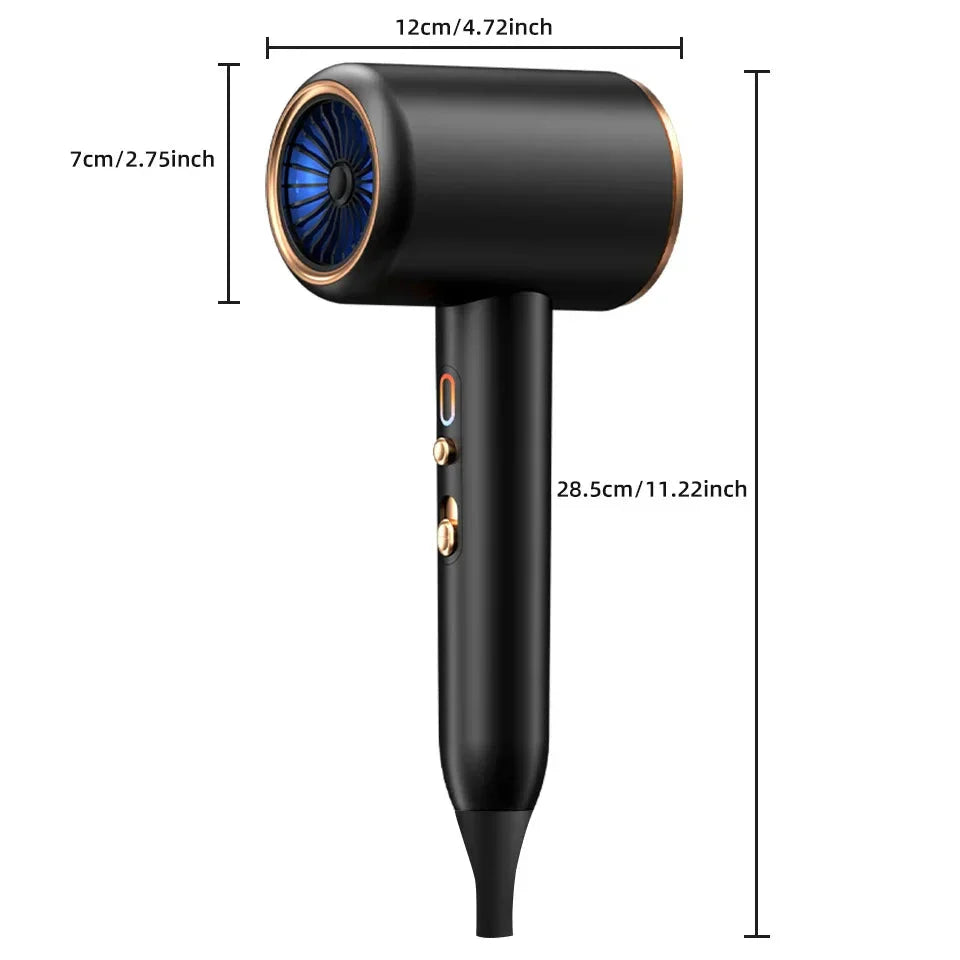 High-Performance Hair Dryer 2400W with Hot and Cold Air Function - Ion Technology