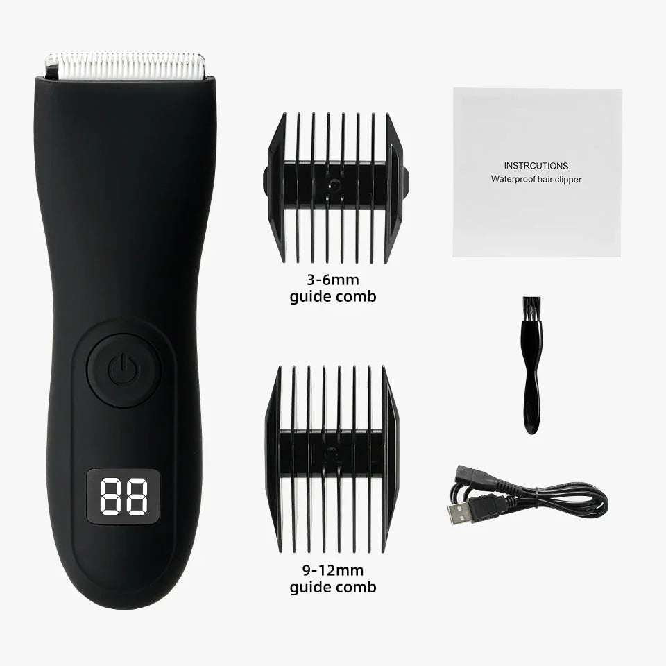 Men's Body Hair Trimmer And Women's Shaver With Bikini Attachment