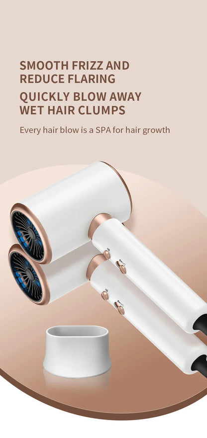 High-Performance Hair Dryer 2400W with Hot and Cold Air Function - Ion Technology