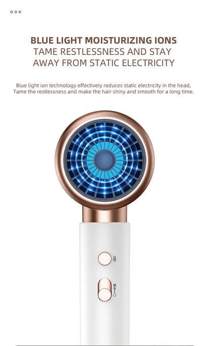 High-Performance Hair Dryer 2400W with Hot and Cold Air Function - Ion Technology