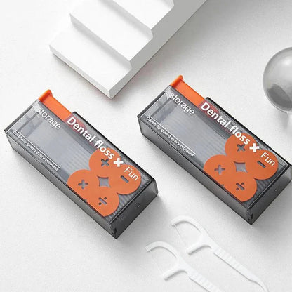 Portable Floss Dispenser With 10 Automatically Ejectable Floss Sticks