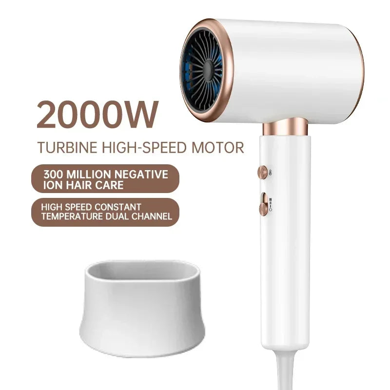 High-Performance Hair Dryer 2400W with Hot and Cold Air Function - Ion Technology