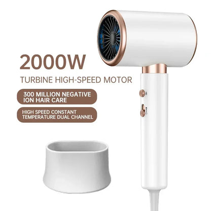 High-Performance Hair Dryer 2400W with Hot and Cold Air Function - Ion Technology