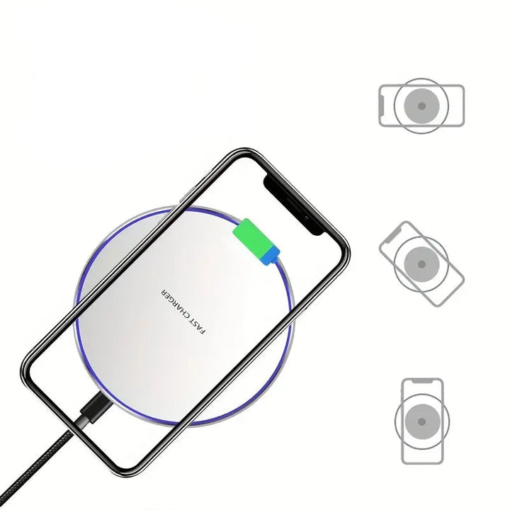 30w Wireless Fast Charger Induction Charging Pad For iPhone And Android