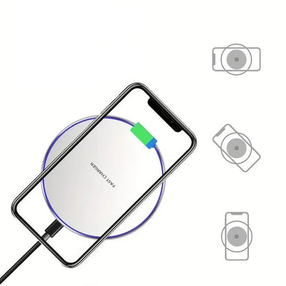 30w Wireless Fast Charger Induction Charging Pad For iPhone And Android