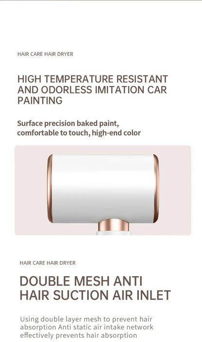 High-Performance Hair Dryer 2400W with Hot and Cold Air Function - Ion Technology