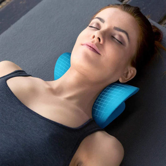 Neck And Shoulder Stretcher - Cervical Traction Cushion For Vertebral Alignment And Massage
