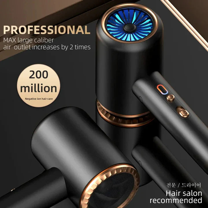 High-Performance Hair Dryer 2400W with Hot and Cold Air Function - Ion Technology