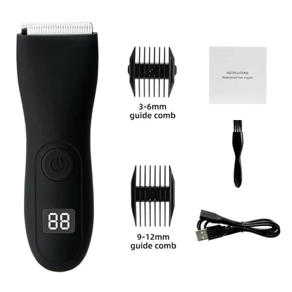 Men's Body Hair Trimmer And Women's Shaver With Bikini Attachment