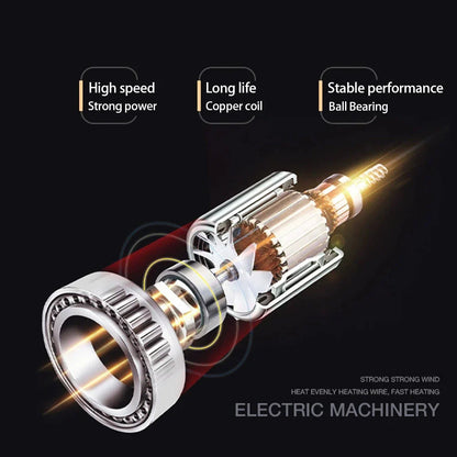High-Performance Hair Dryer 2400W with Hot and Cold Air Function - Ion Technology