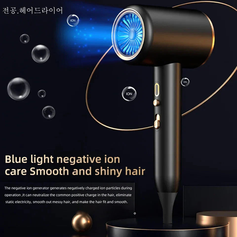 High-Performance Hair Dryer 2400W with Hot and Cold Air Function - Ion Technology