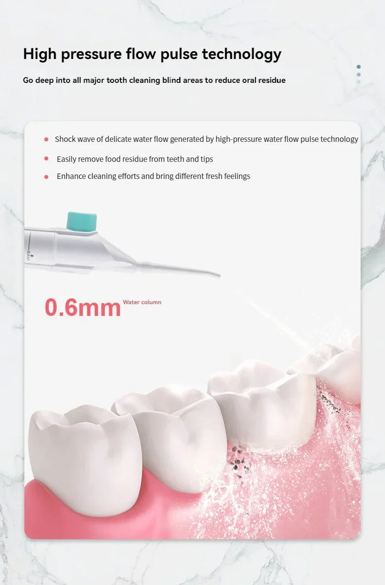 Portable High-pressure Water Flosser - Professional Tooth Cleaner With Oral Irrigator