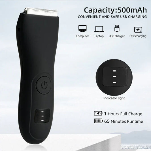 Men's Body Hair Trimmer And Women's Shaver With Bikini Attachment